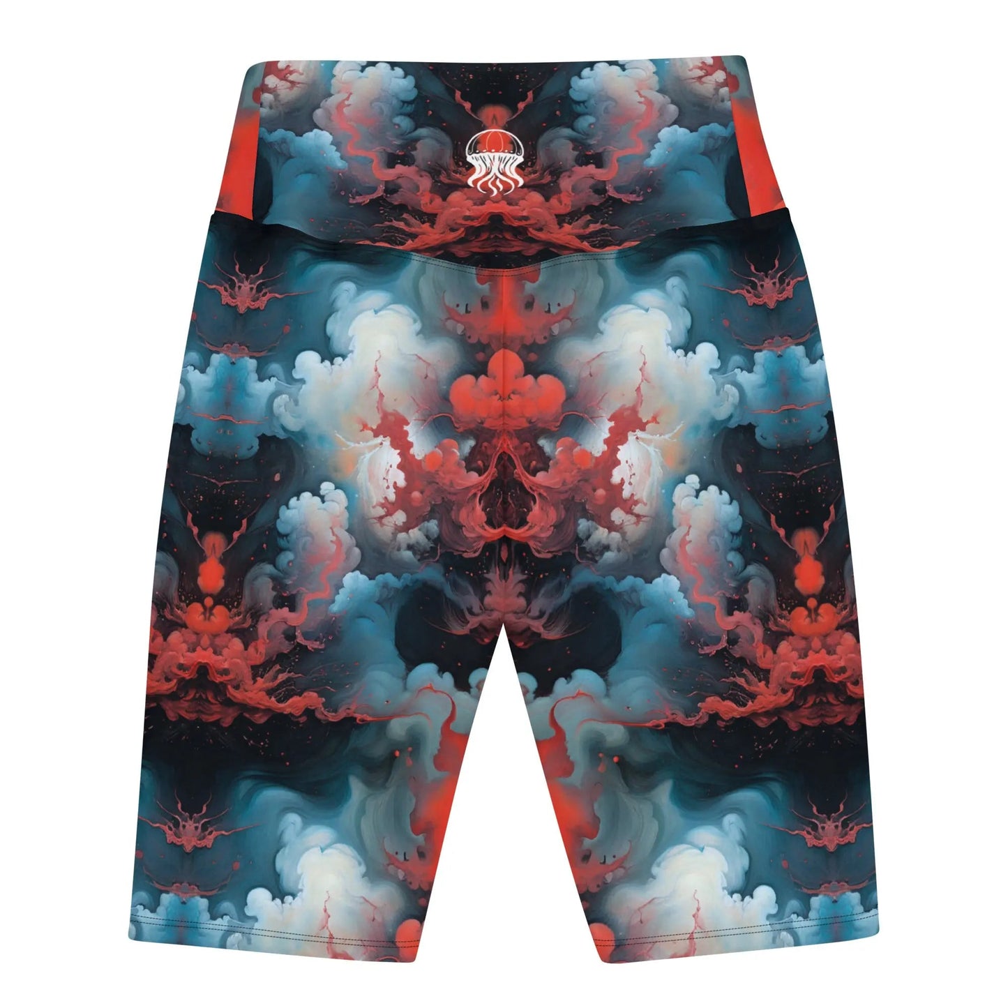 Biker Shorts - Ethereal Crimson Flow - Light - by Jelly Kvlt