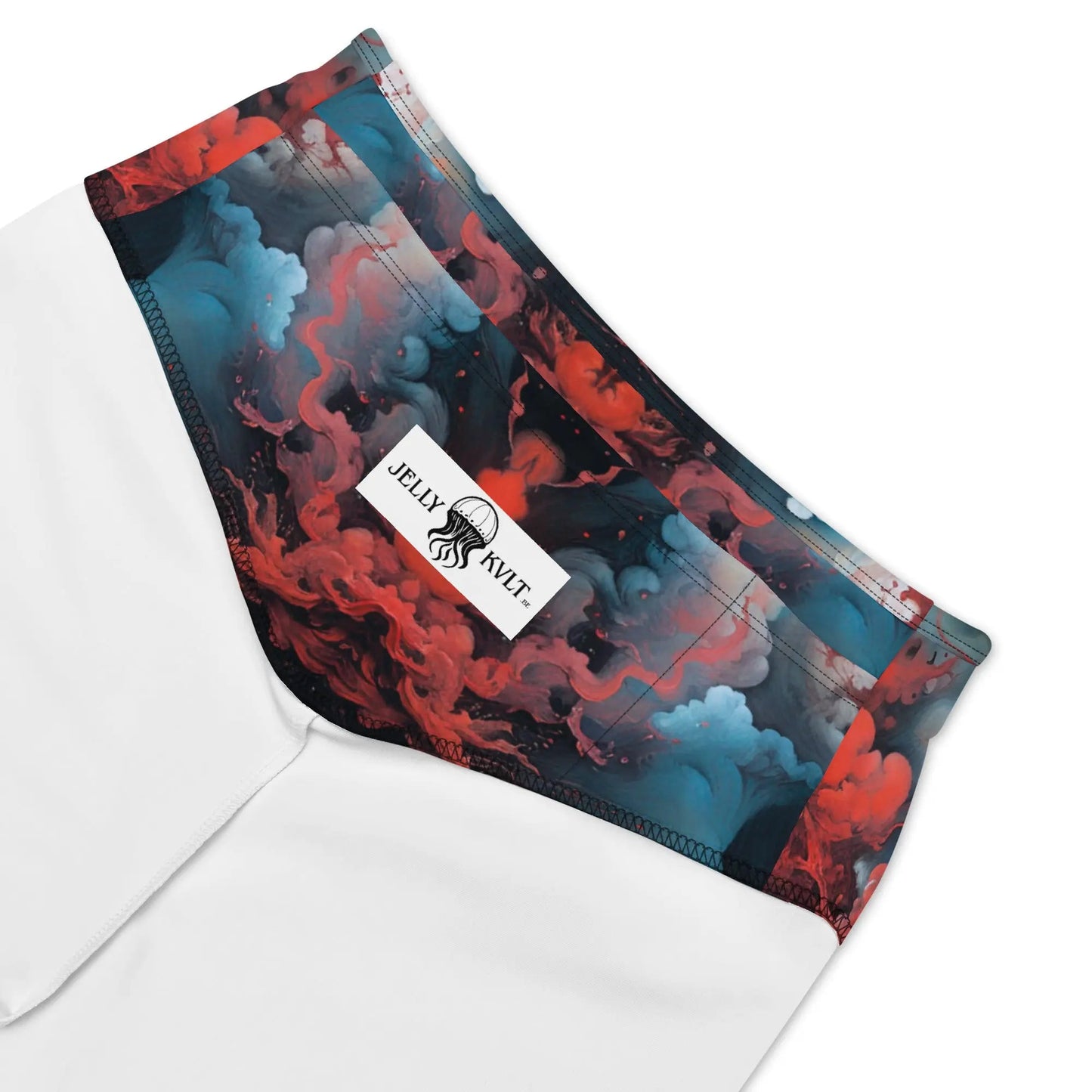 Biker Shorts - Ethereal Crimson Flow - Light - by Jelly Kvlt