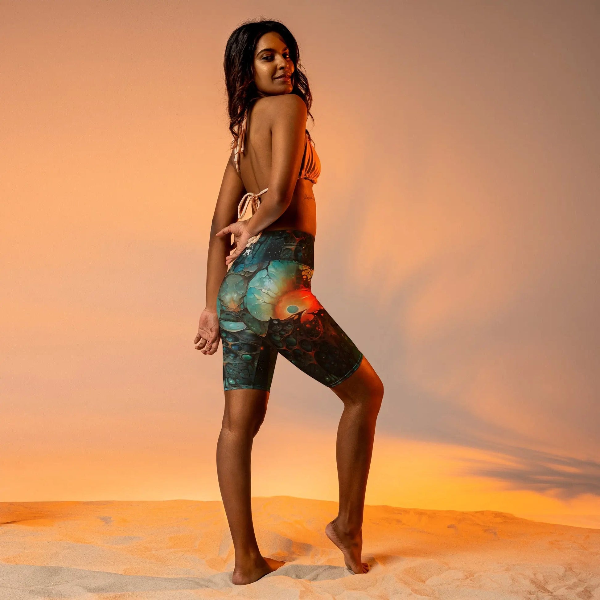 Biker Shorts - Chthonic Echoes - by Jelly Kvlt