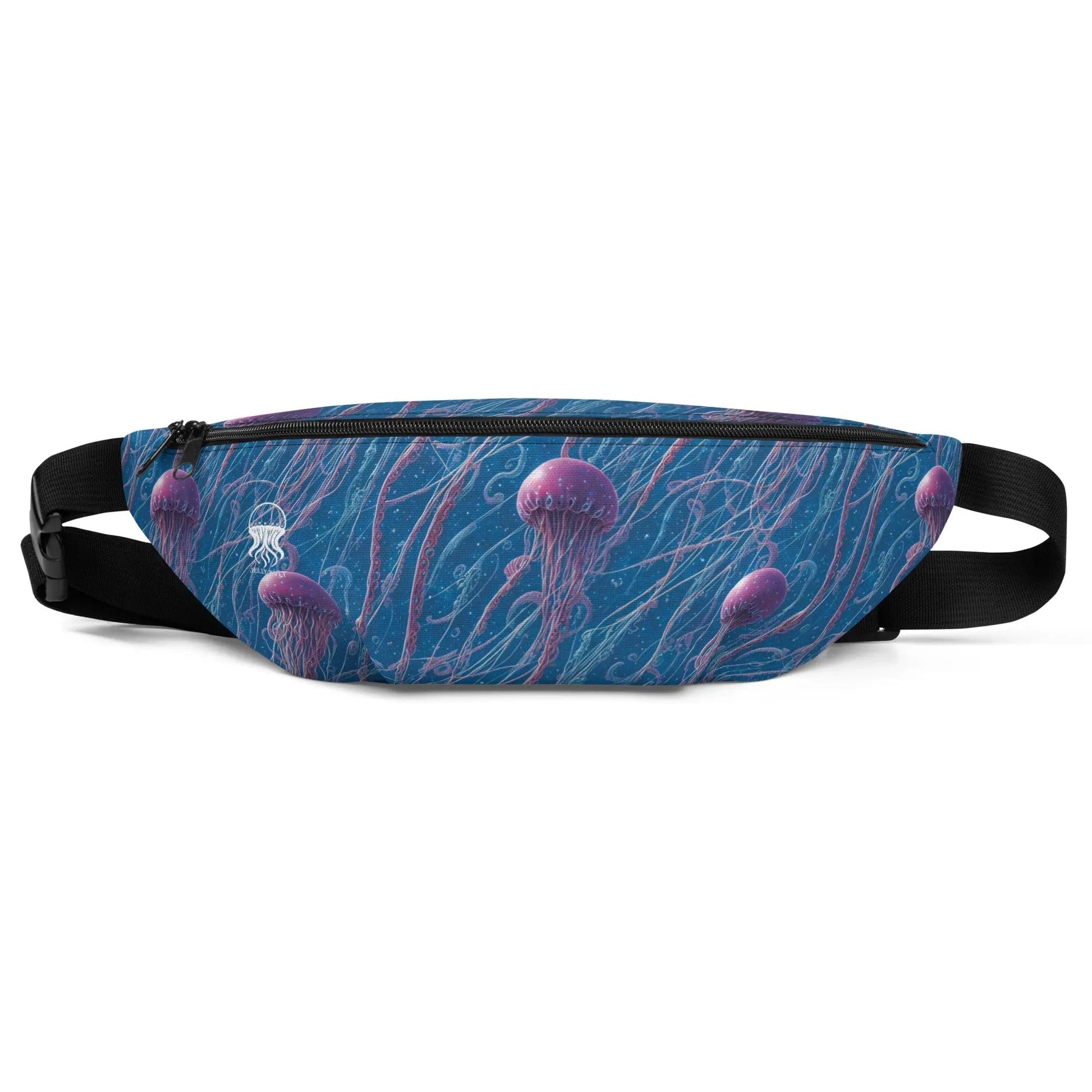 Fanny Pack - Blue and Violet Jellyfishes - by Jelly Kvlt