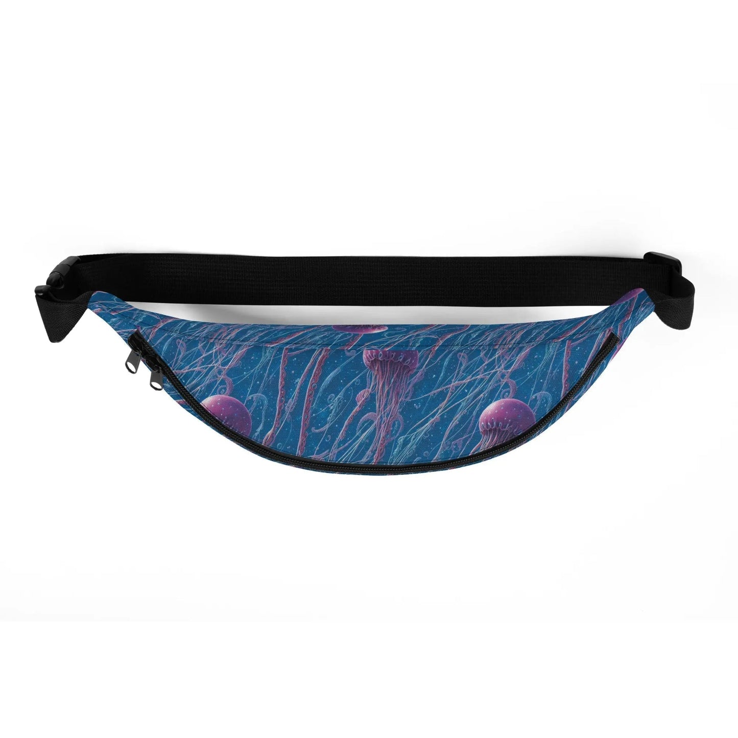 Fanny Pack - Blue and Violet Jellyfishes - by Jelly Kvlt
