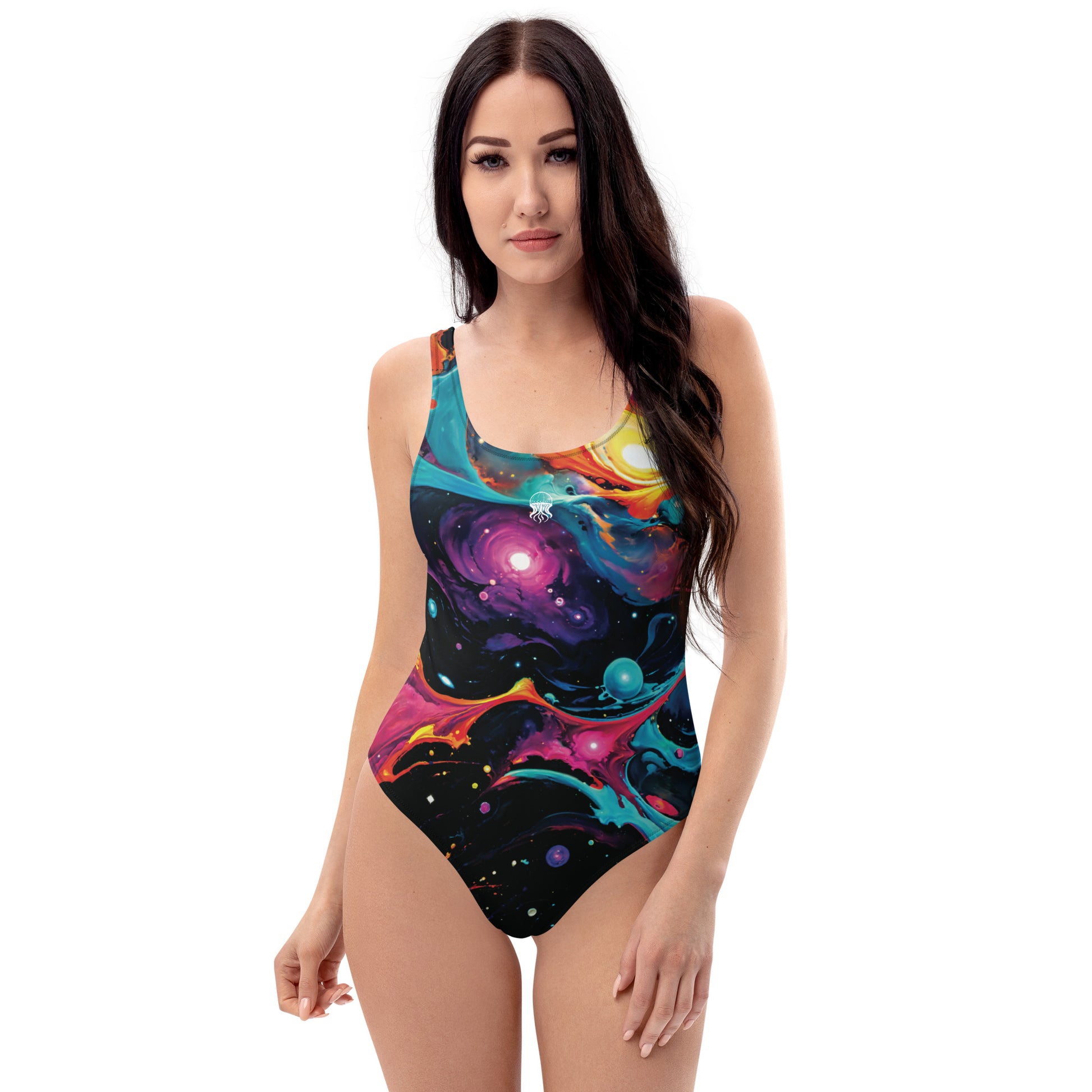 One-Piece Swimsuit - Astral Tempest - by Jelly Kvlt