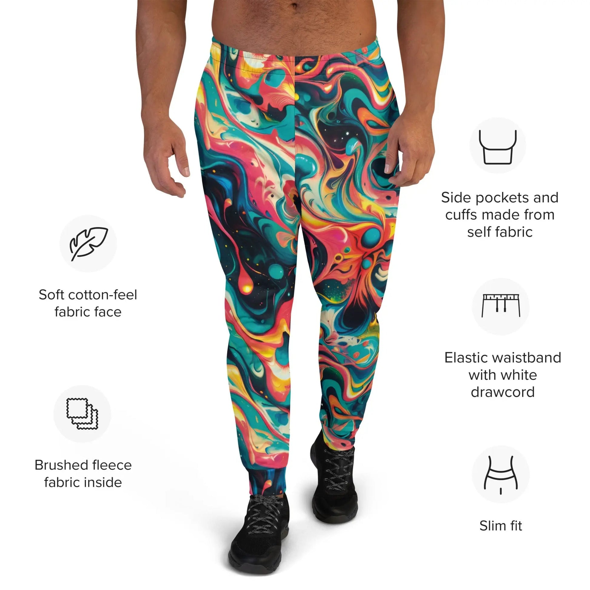 Men's Comfortable Joggers - Color Splash