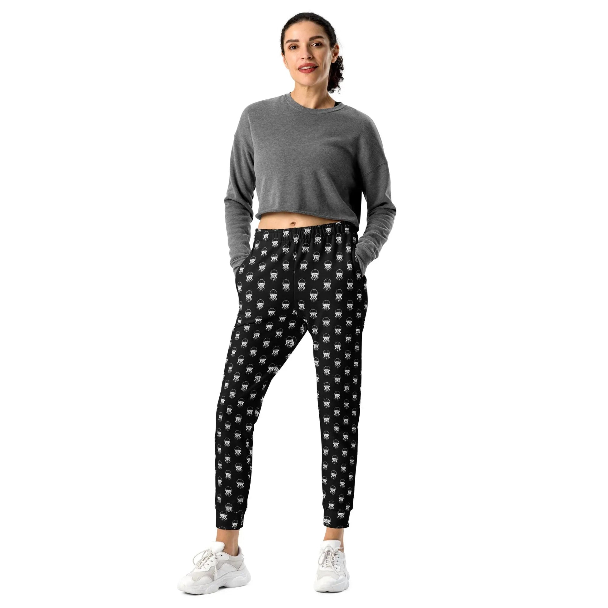 Women’s Comfortable Joggers - Jellyfish Invaders: Soft & Stylish