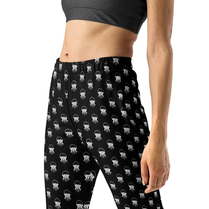 Women’s Comfortable Joggers - Jellyfish Invaders: Soft & Stylish