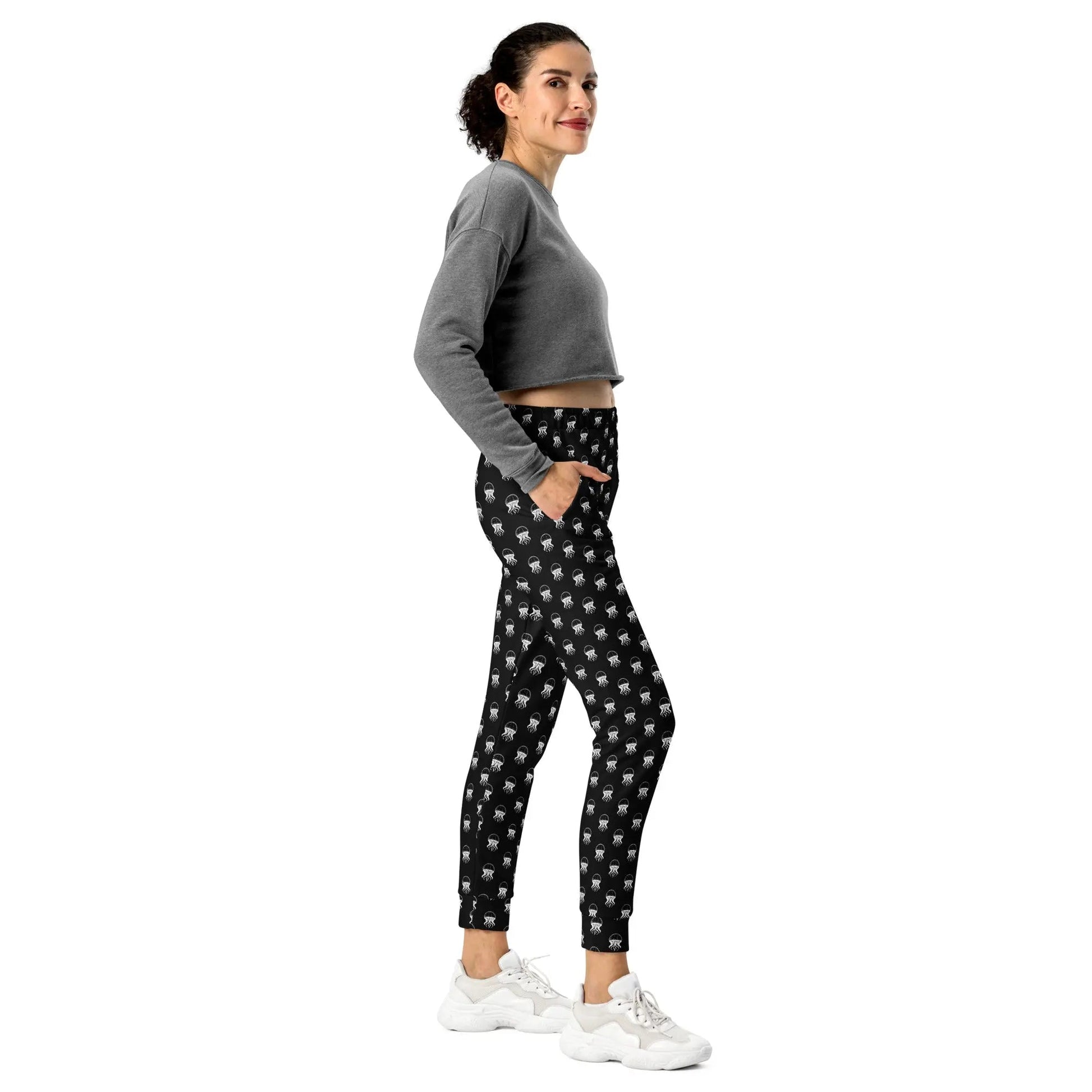 Women’s Comfortable Joggers - Jellyfish Invaders: Soft & Stylish