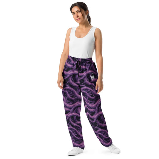Unisex Wide-leg Joggers - Void Reach - by Jelly Kvlt