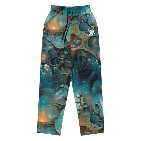 Unisex Wide-leg Joggers - Chthonic Echoes - by Jelly Kvlt