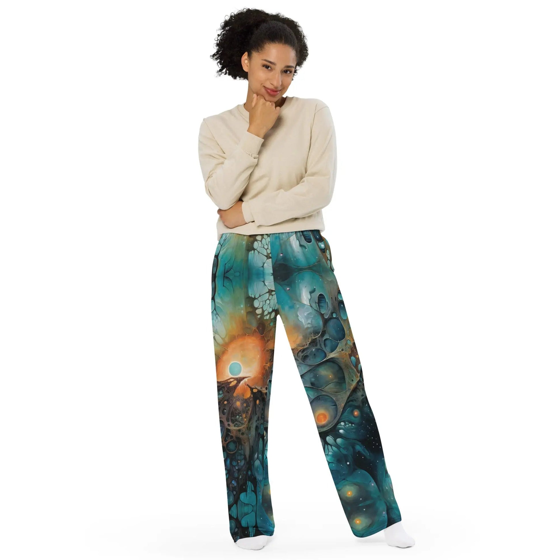 Wide-leg Pants - Chthonic Echoes - by Jelly Kvlt