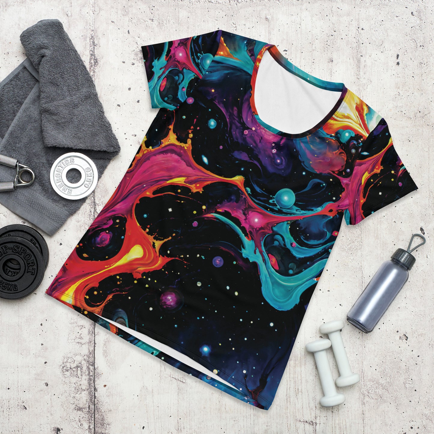 Women's Athletic T-shirt - Astral Tempest - by Jelly Kvlt