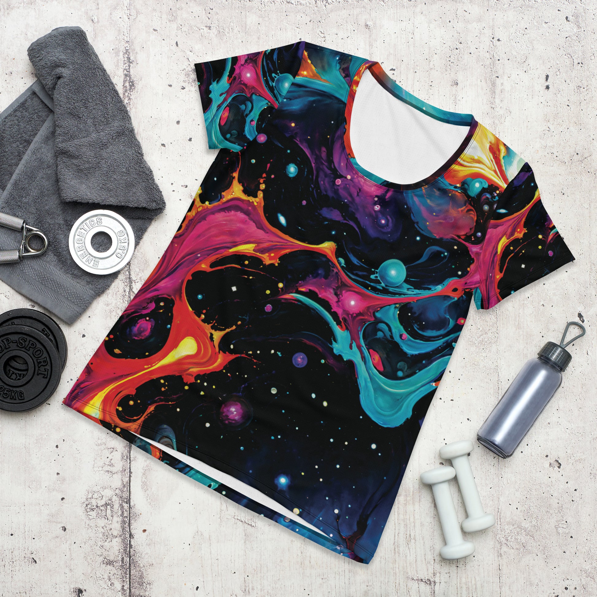 Women's Athletic T-shirt - Astral Tempest - by Jelly Kvlt