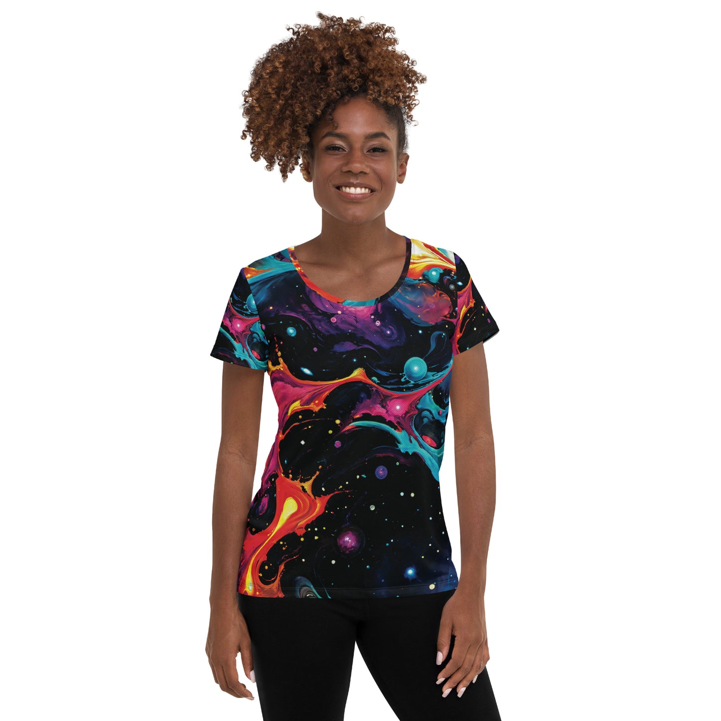 Women's Athletic T-shirt - Astral Tempest - by Jelly Kvlt