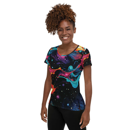 Women's Athletic T-shirt - Astral Tempest - by Jelly Kvlt