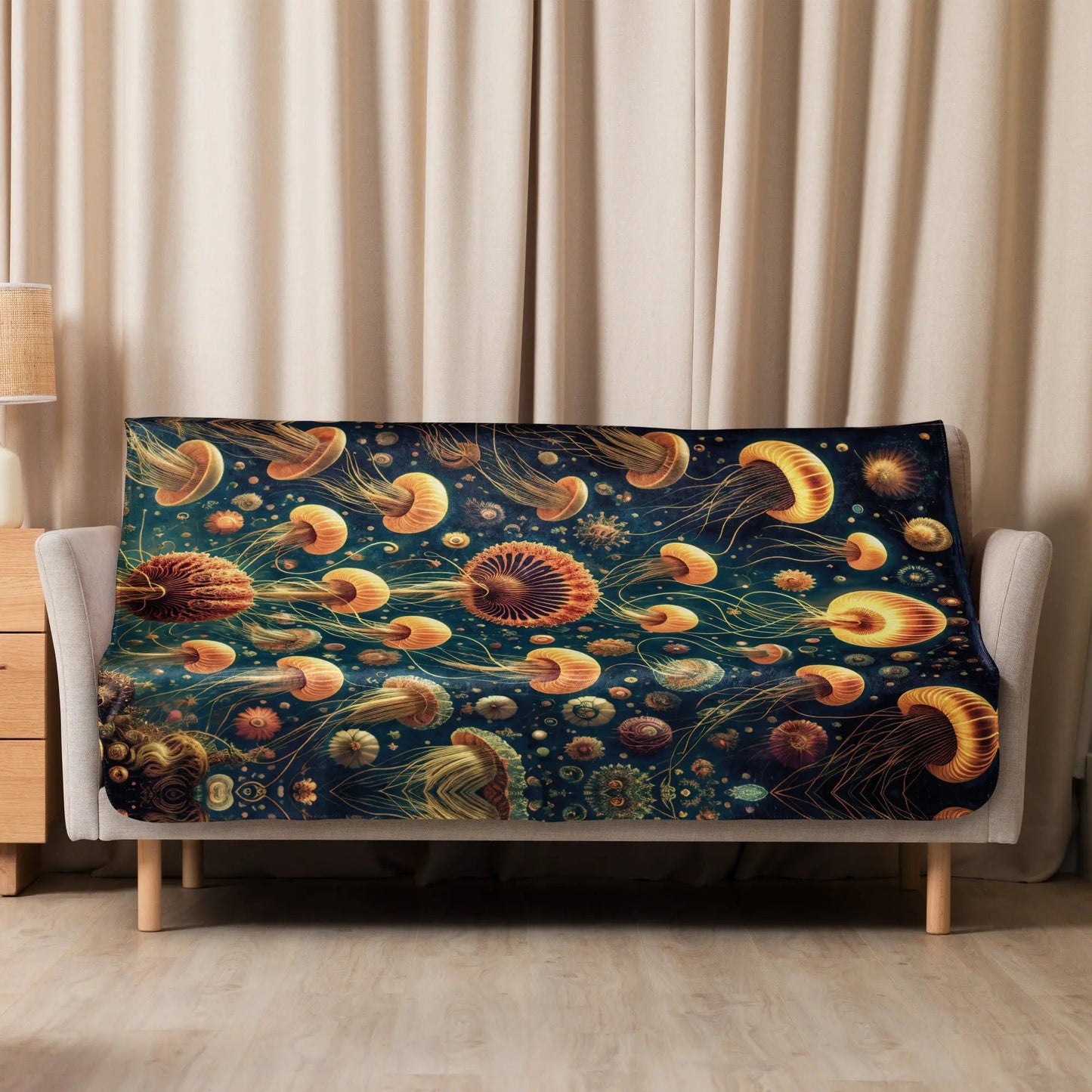 Eldritch Ballet Warm Sherpa Blanket - by Jelly Kvlt