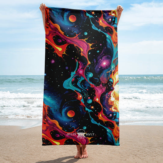 Beach Towel - Astral Tempest - by Jelly Kvlt